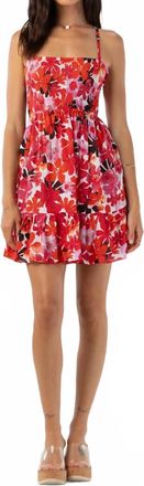 Tiare Hawaii Kailani Mini Dress In Fiji Flowers Red