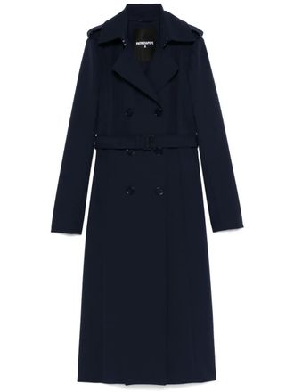 Patrizia Pepe Trenchcoat met gespdetail - Blauw