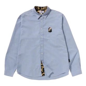 A Bathing Ape 1st Camo One Point Relaxed Fit Shirt Sax 1M30-131-005-SAX