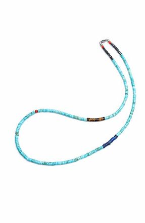 Nialaya Turquoise Tiger Eye Lapis Heishi Necklace at Nordstrom