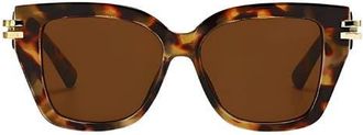 Fifth and Ninth Paige 48mm Polarized Small Geometric Sunglasses in Torte /Brown at Nordstrom