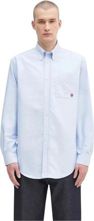 Dr&ocirc;le de Monsieur Overhemden, Heren, Blauw, M, Katoen, La Chemise Oxford