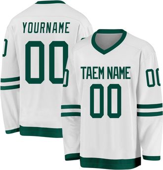 Generic Hockey Jersey Custom Ice Hockey for Mens Personalized Name Number Logo Hockey Practice Jersey for Hockey Fans Youth StyleF White