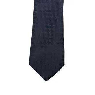 Canali Geometric Silk Necktie - Navy
