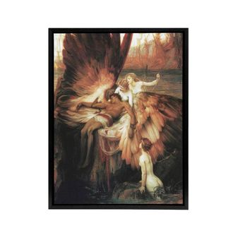 Artery8 Herbert James Draper The Lament for Icarus Framed Canvas Wall Art Print | Size: W24 x H32