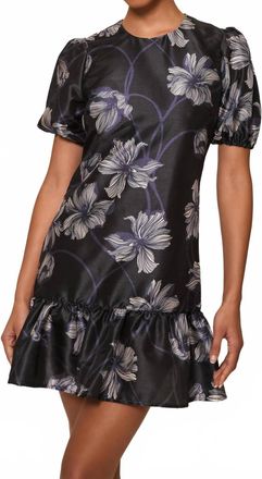 Hutch Rayan Mini Dress In Navy Vining Buds