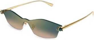 Cartier Accessoires, unisex, Geel, ONE Size, Ct 0678S Zonnebril