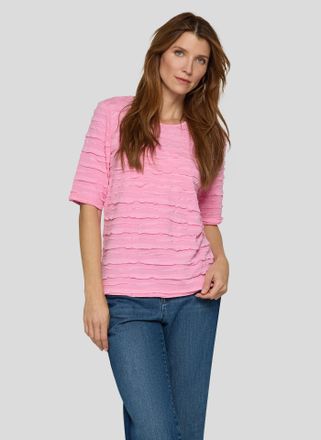 Rabe T-Shirt RABE, Damen, Gr. 36, krokus, Jersey, Obermaterial: 68% Viskose, 28% Polyester, 4% Elasthan, regular fit normal, Rundhals, Shirts T-Shirt, mit 