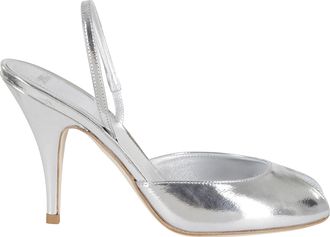 3Juin Silver Mely 095 Illy Shiny-Finish Leather Sandals