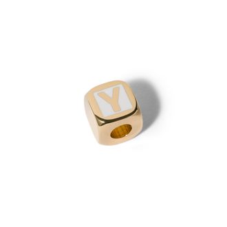 Miu Miu Enameled Metal Dice Charm, Woman, White