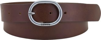 Levi's Lederg&uuml;rtel LEVIS Hermosilla, Damen, Gr. 85, braun, Leder, unifarben, G&uuml;rtel Lederg&uuml;rtel, mit ovaler Schliesse und Logopr&auml;gung
