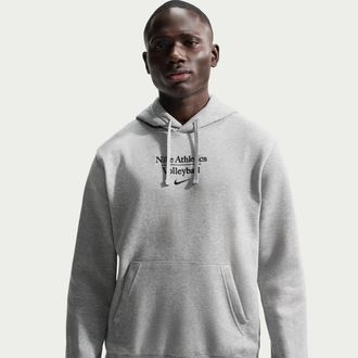 Nike Mens Volleyball Pullover Hoodie in Grey | APS546NAVB-DGH
