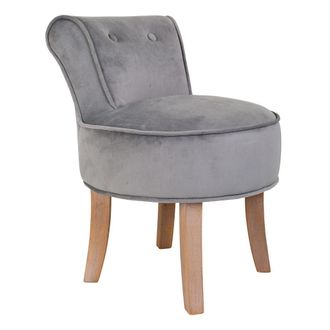 Wanderlust Deco Wanderlust Deco - Banqueta De Madera Tapizada Gris 45x46x36/58