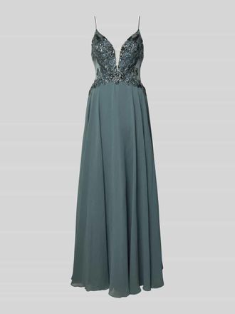 Laona Abendkleid mit Herz-Ausschnitt in Eisblau, Gr&ouml;&szlig;e 38