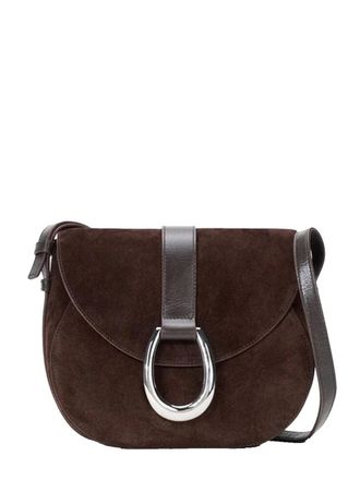 Staud Bella Truffle Suede Crossbody Bag