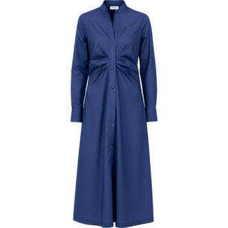 C&acirc;llas Milano Genny Long sleeve shirt dress in Ocean at Nordstrom, Size 8 It