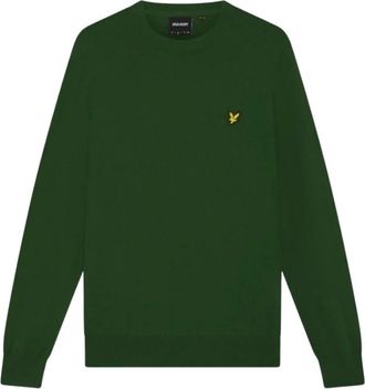 Lyle & Scott Jersey de cuello redondo de algod&oacute;n y merino - Knitwear - Hombre - Verde - 2XL