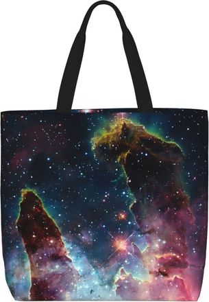 Generic Women Handbag Night Stars Nebula Galaxy Women Beach Bag Waterproof Girls Shopping Bags, For Christmas, Birthday, Graduation, Gym, Swim
