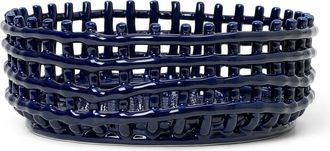 Ferm Living Keramik Centerpiece Schale, blau