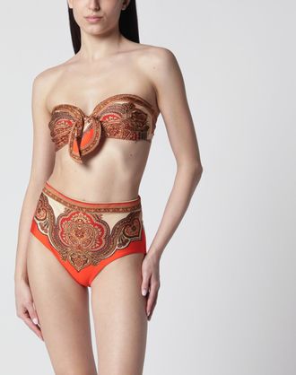 Zimmermann Mahon scarf bikini top with Paisley motif