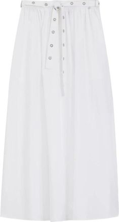 HUGO BOSS Vidol Maxi Rok - Dames - Maxi Rokken - Wit - XL - Katoen - Rokken