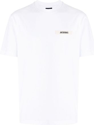 Jacquemus Relaxed-Fit White T-Shirt with Branded Patch