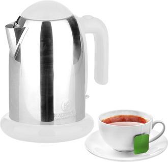 KASANOVA Bollitore K Line bianco da 2200W - in acciaio inox, design Luc