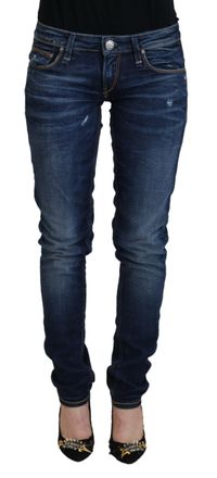 Acht Womens Skinny Jeans - Dark Blue Cotton - Size 26 (Waist)