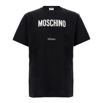 Moschino Cotton Jersey T-Shirt - male - Moschino - T-Shirts - Black - S - Tops