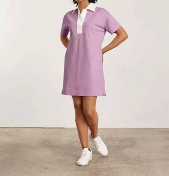 Everlane Organic Cotton Polo Dress In Lilac