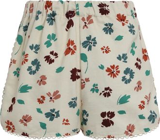 Kristina Ti Womens Floral Pattern Cotton Shorts
