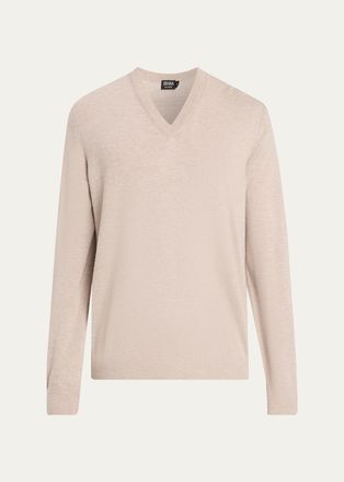 Ermenegildo Zegna Mens Oasi Cashmere V-Neck Sweater
