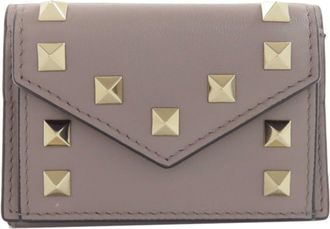 Valentino Grayish Leather Wallet (Bi-Fold) (Pre-Owned)