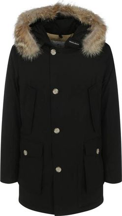 Woolrich Arctische Parka Jas met Bontdetail - Heren - Winterjassen - Zwart - XL - Katoen - Jassen