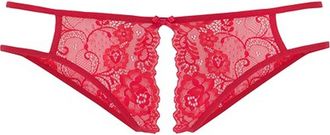 Lascana Womens Lace Open Brief in Red at Nordstrom, Size 12
