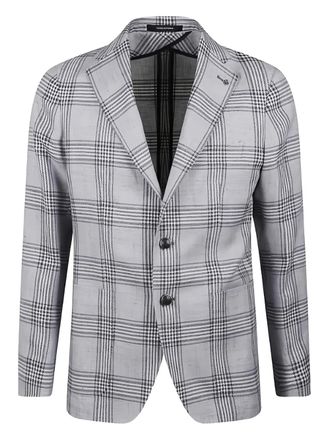 Tagliatore checked single-breasted blazer - Grey