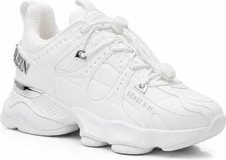 Plein Sport Runner Beast X-01 Nappa Unisex in White at Nordstrom, Size 44