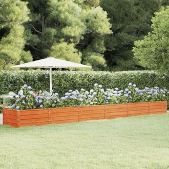 Berkfield Home Garden Raised Bed Rusty 600x80x45 cm Corten Steel in Brown | Size: 600 x 80 x 45 cm