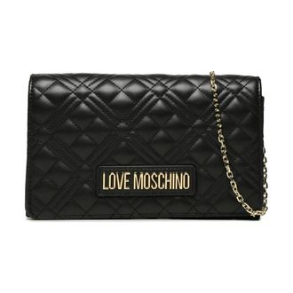 Love Moschino Cross Body Bags, female, Black, Size: ONE SIZE Quilted Evening Clutch Bag Black