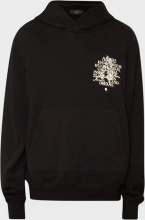 Amiri Mens Precious Memories Hoodie Black Cotton - Size X-Large