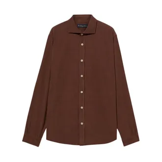 Brooks Brothers Slim Fit Cotton Corduroy Shirt with Spread Collar - male - Brooks Brothers - Casual Shirts - Brown - M - Shirts
