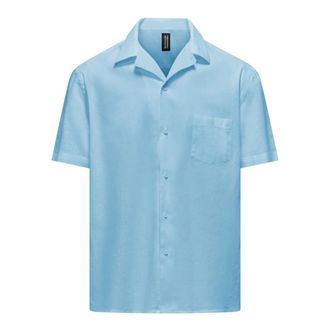 Bomboogie Camisa de mezcla de lino y algod&oacute;n - Shirts - Hombre - Azul - 2XL