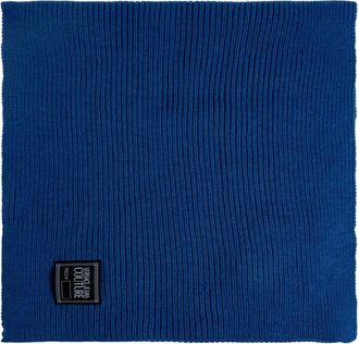 Versace Jeans Couture ribbed logo scarf - men - Polyester - One Size - Blue