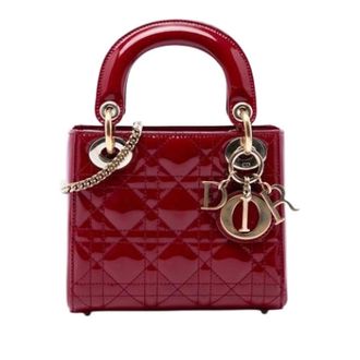 Dior Pre-owned Lady Handbag - Dames - Pre-owned - Rood - Maat: ONE Size Leer