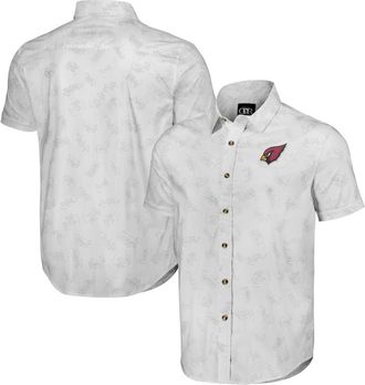 NFL Mens NFL x Darius Rucker Collection by Fanatics White Arizona Cardinals Woven Short Sleeve Button Up Shirt at Nordstrom, Size Small