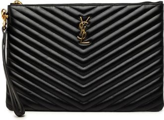 Saint Laurent Pre-owned Saint Laurent Chevron Calfskin Cassandre Document Holder Clutch Ladies TTMT4FCO7SYN5D2A