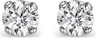 The Diamond Store Diamond Earrings 0.50CT Studs Premium Quality in 18K White Gold 4.1mm