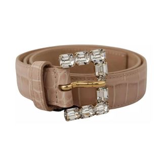 Dolce & Gabbana Prachtige Riem - unisex - Riemen - Beige - ONE Size - Leer - Accessoires