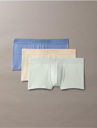 Calvin Klein Mens CK Black 3-Pack Low Rise Trunk - Multi - XL