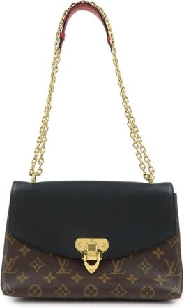 Louis Vuitton Saint Placide Monogram Canvas And Leather Brown Canvas Handbag (Pre-Owned)